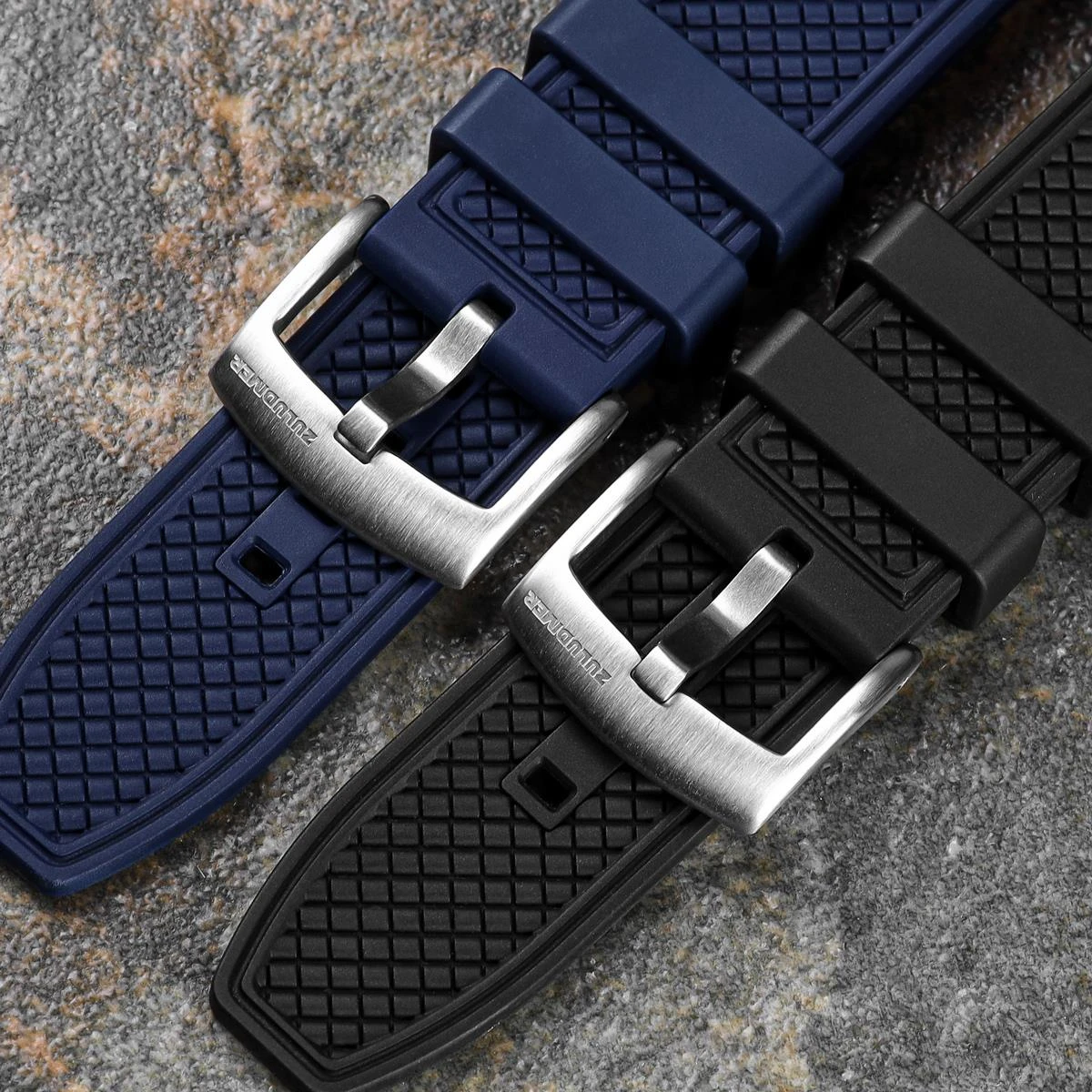 Saltdean FKM Rubber Divers Watch Strap - Black 7 Saltdean FKM Rubber Divers Watch Strap - Black - Image 5