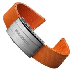 Tsunami MK2 Rubber Deployant Watch Strap - Sunset Orange
