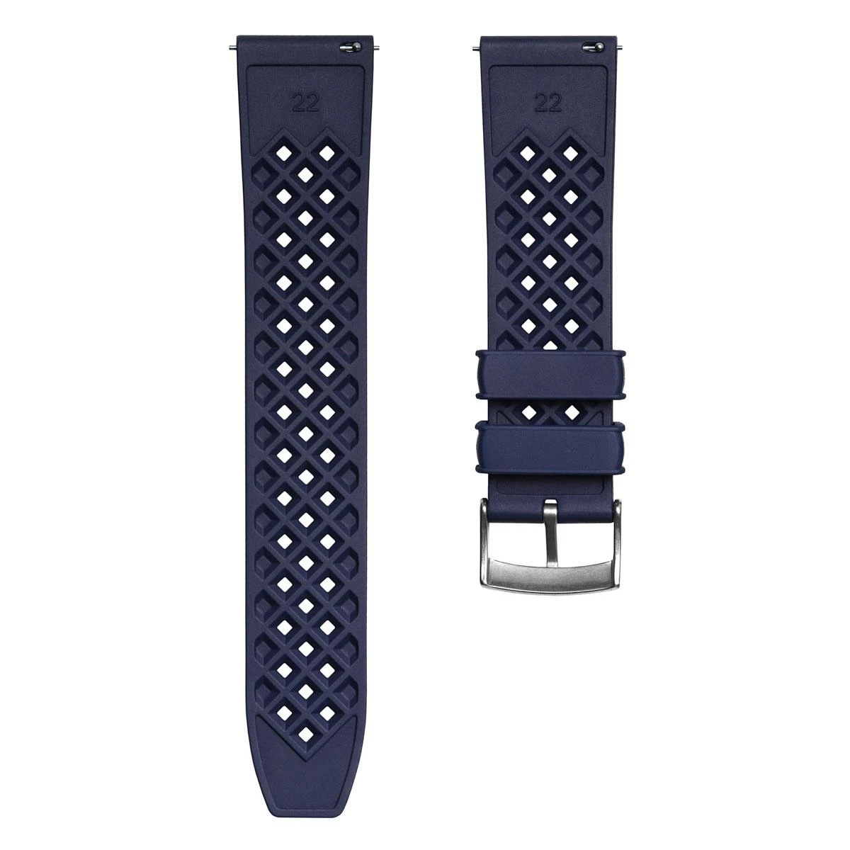 Tropical Ocean FKM Fluoro Rubber Watch Strap - Black 19 Tropical Ocean FKM Fluoro Rubber Watch Strap - Black - Image 17