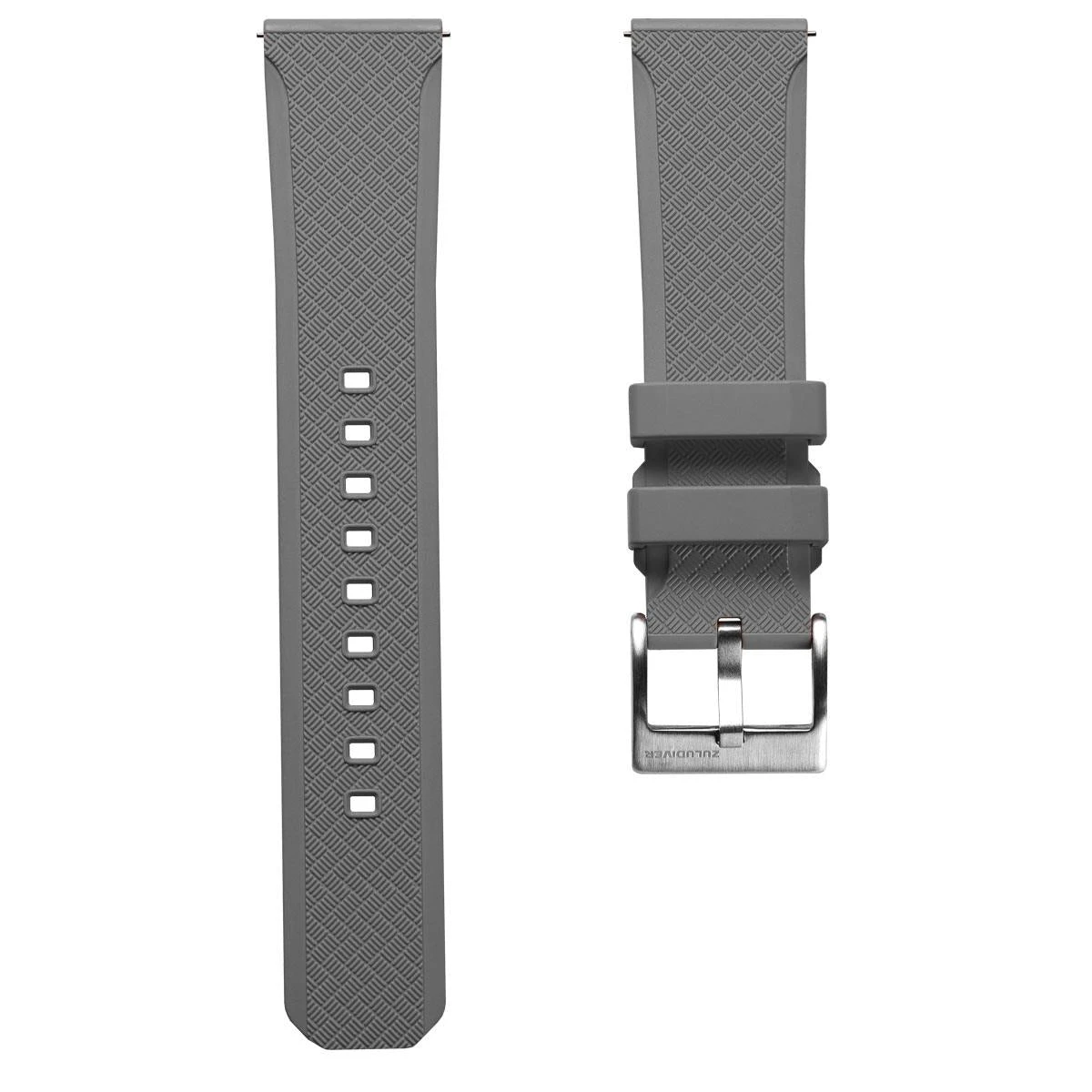 TitanFlex Rubber Watch Strap - Sea Mist Grey 3 TitanFlex Rubber Watch Strap - Sea Mist Grey