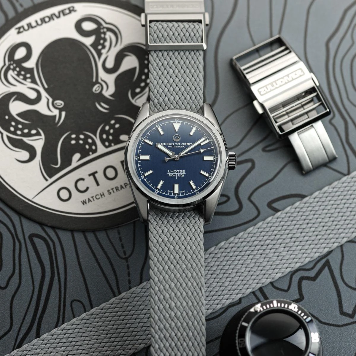 ADDITIONAL - OctoPod Perlon Nylon Watch Strap - Slate 4 ADDITIONAL - OctoPod Perlon Nylon Watch Strap - Slate - Image 3