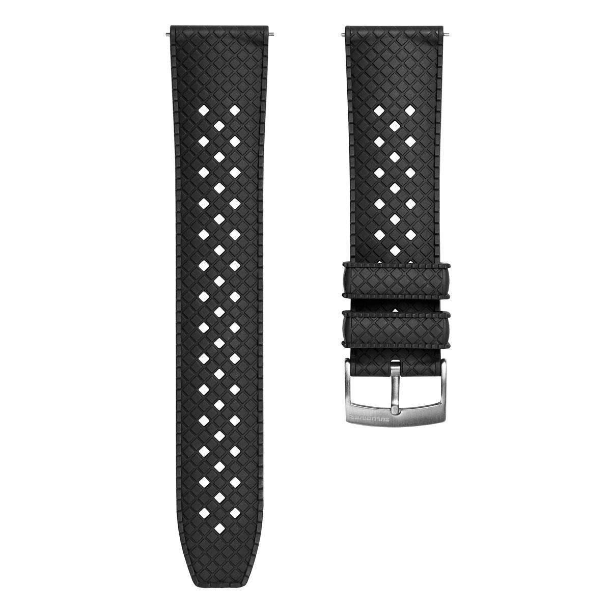 Tropical Ocean FKM Fluoro Rubber Watch Strap - Black 3 Tropical Ocean FKM Fluoro Rubber Watch Strap - Black