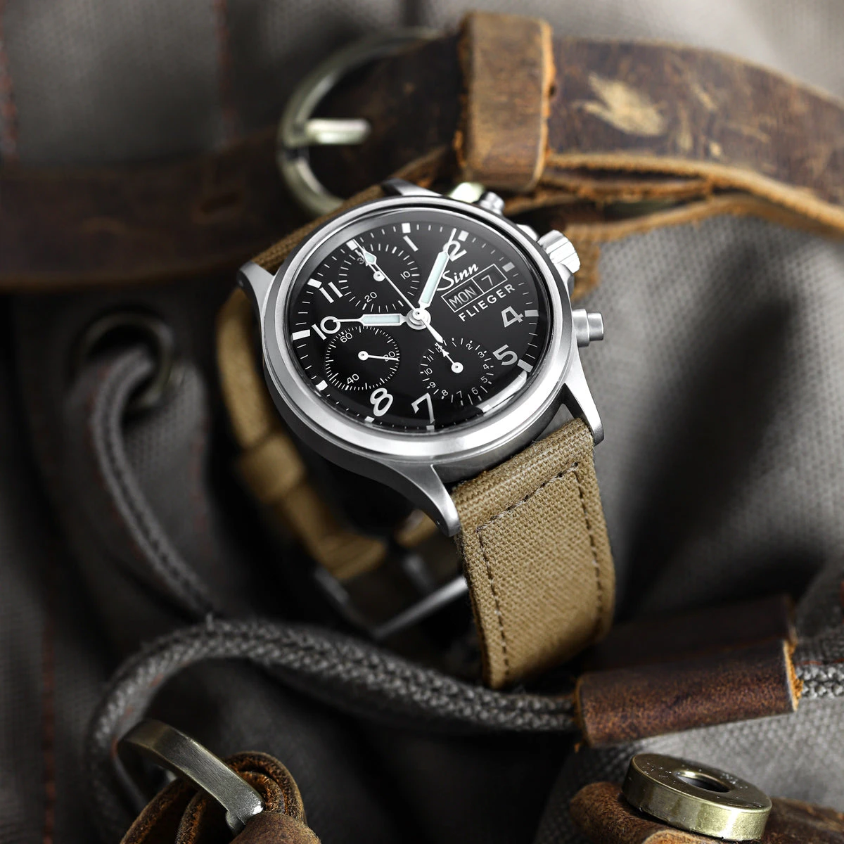 Croyde Canvas Watch Strap - Charcoal Black 15 Croyde Canvas Watch Strap - Charcoal Black - Image 13