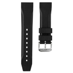324 Carbon Fibre Pattern Rubber Watch Strap 22mm