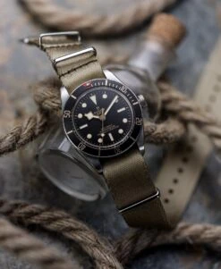 1973 British Military Watch Strap: ARMOURED - Admiralty Grey, Polished -Zuludiver Watch Straps Store Herringbone Desert Sand on Tudor BB58 d3375899 352c 4dde 96ec 5c6113570969