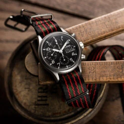 1973 British Military Watch Strap: ARMOURED - Classic Bond, Polished 21 1973 British Military Watch Strap: ARMOURED - Classic Bond, Polished -Zuludiver Watch Straps Store JUE stripe Red Black Green Sinn SQ