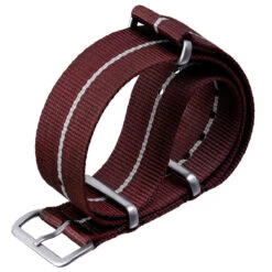 1973 British Military Watch Strap: CADET Marine Nationale - Burgundy, White Stripe 19 1973 British Military Watch Strap: CADET Marine Nationale - Burgundy, White Stripe -Zuludiver Watch Straps Store Marine Nationale NATO BY BG WBG 9a7f93ae dfd1 4256 8277 8c59b48a5027