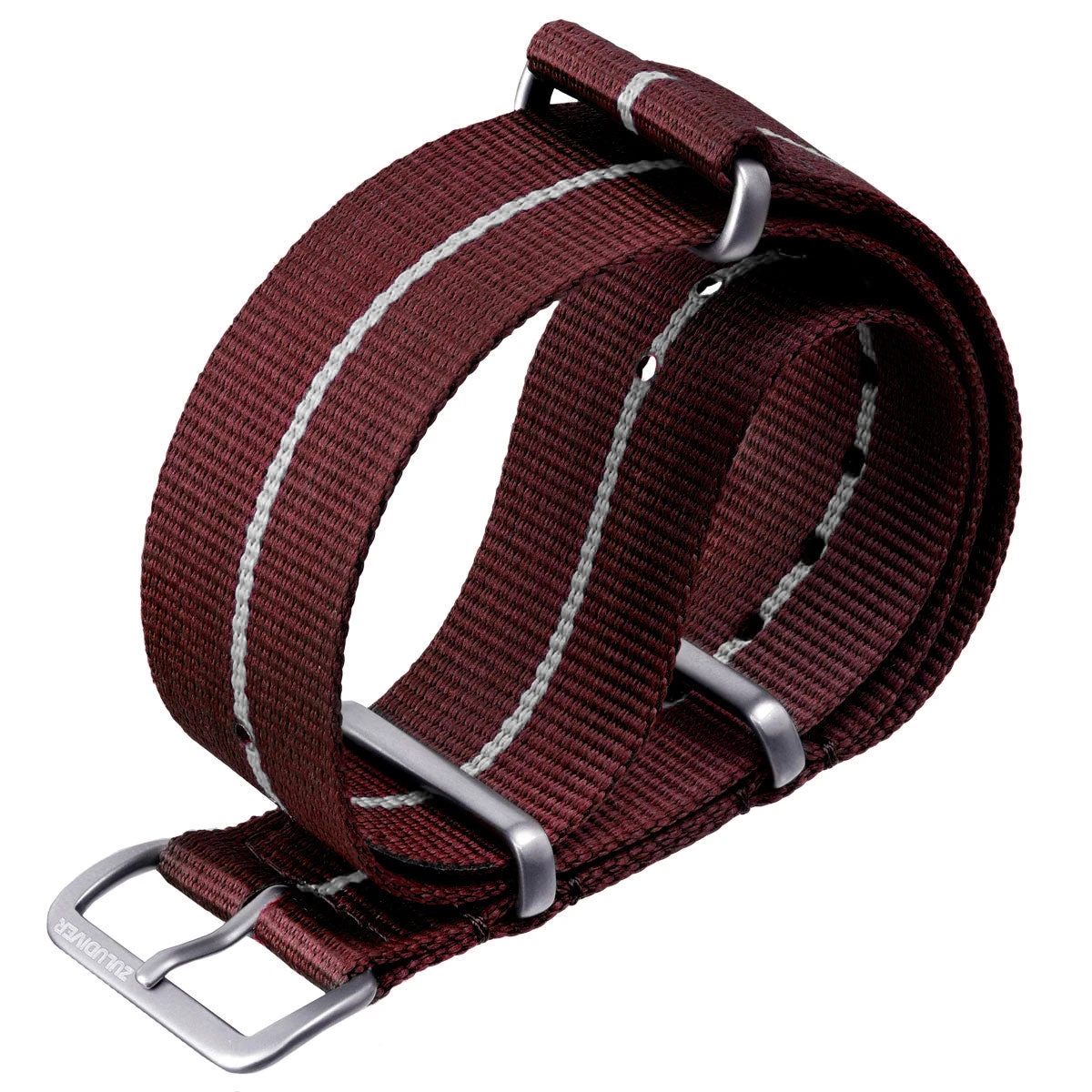 1973 British Military Watch Strap: CADET Marine Nationale - Burgundy, White Stripe 9 1973 British Military Watch Strap: CADET Marine Nationale - Burgundy, White Stripe - Image 7