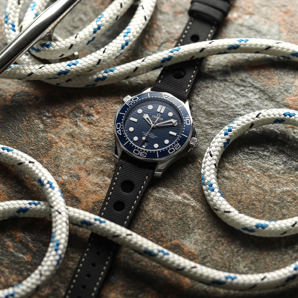 Mayday Anchor Sailcloth Divers Watch Strap - Shell 4 Mayday Anchor Sailcloth Divers Watch Strap - Shell - Image 2