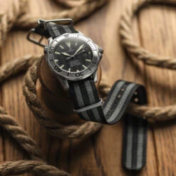 1973 British Military Watch Strap: CADET Bond - Classic, Satin -Zuludiver Watch Straps Store Omega Seamaster on Classic Bond Nylon Social