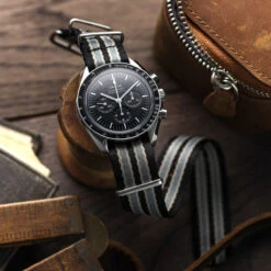 1973 British Military Watch Strap: ARMOURED - No Time Bond, IP Black -Zuludiver Watch Straps Store Omega Speedmaster 3861 ZD Herringbone Bond 600783fc 0876 4d26 b204 8f36f83669f2