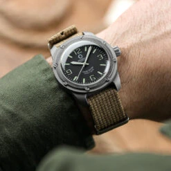 1973 British Military Watch Strap: WARRIOR TerrainValor - Khaki -Zuludiver Watch Straps Store SPHAERA Watch Co Desk Diver Hesalite Warrior TerrainValor WS ZUL PEI N803 CO BN SSS 20 SQ