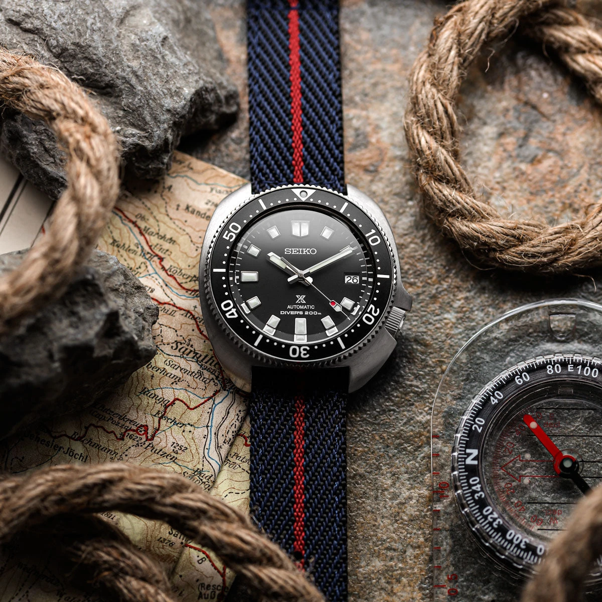 Seasalter Military Nylon Watch Strap - Blue/Red 15 Seasalter Military Nylon Watch Strap - Blue/Red - Image 13