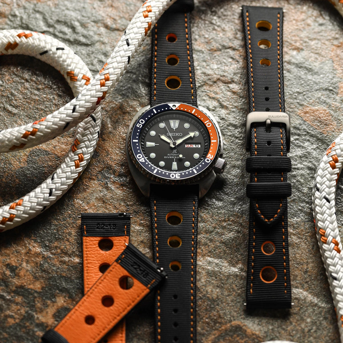 Mayday Anchor Sailcloth Divers Watch Strap - Shell 9 Mayday Anchor Sailcloth Divers Watch Strap - Shell - Image 7