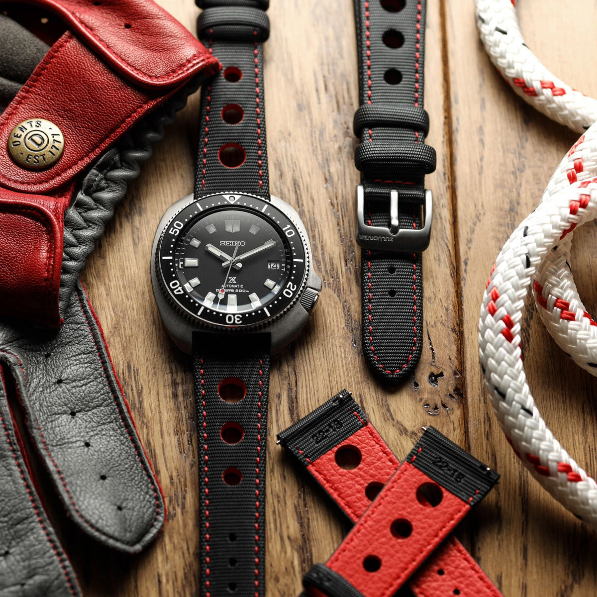 Mayday Anchor Sailcloth Divers Watch Strap - Shell 10 Mayday Anchor Sailcloth Divers Watch Strap - Shell - Image 8