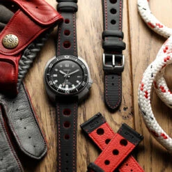 Mayday Anchor Sailcloth Divers Watch Strap - Sunset -Zuludiver Watch Straps Store Seiko Willard Mayday Rally Red 4746d097 40ca 4f11 9a52 483ffd27631c