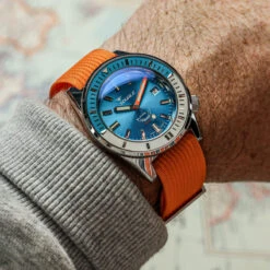 ADDITIONAL - HydraRib OctoPod Watch Strap - Shaybah 17 ADDITIONAL - HydraRib OctoPod Watch Strap - Shaybah -Zuludiver Watch Straps Store Squale 60 Atmos Squalematic Blue on OctoPod HydraRib Orange WS sq
