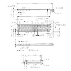 Tsunami Spare Rubber Parts - Harbour Brown -Zuludiver Watch Straps Store Tsunami Techinical Drawing 1 4