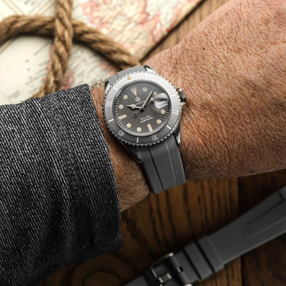 Kingsand Rubber Watch Strap - Mist Grey 8 Kingsand Rubber Watch Strap - Mist Grey - Image 6