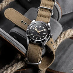 1973 British Military Watch Strap: WARRIOR Large Buckle - Charcoal -Zuludiver Watch Straps Store ZD Canvas NATO Tudor BB LS 1200 f6cf9275 46ea 46b0 8ab4 659c26984e05