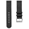 Croyde Canvas Watch Strap - Charcoal Black 1 Croyde Canvas Watch Strap - Charcoal Black -Zuludiver Watch Straps Store ZD JUE JL CGZ03 135 CHAR WBG Front