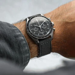 Croyde Canvas Watch Strap - Army Green -Zuludiver Watch Straps Store ZD JUE JL CGZ03 BK Omega Speedmaster WS 3