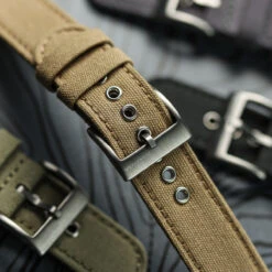 Croyde Canvas Watch Strap - Desert Sand -Zuludiver Watch Straps Store ZD JUE JL CGZ03 Buckle LS SND 2