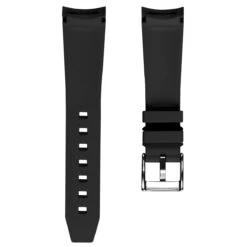 Kingsand Rubber Watch Strap - Abyss Black 22 Kingsand Rubber Watch Strap - Abyss Black -Zuludiver Watch Straps Store ZD PEI RT 01 BK WBG Back