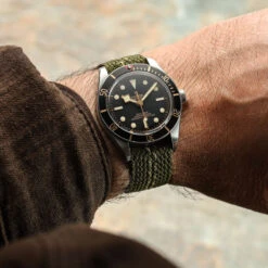 ADDITIONAL - OctoPod Perlon Nylon Watch Strap - Onyx / Gold -Zuludiver Watch Straps Store ZUL ACT OP P 20 GN G Tudor BB58 WS