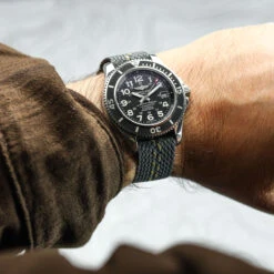 ADDITIONAL - OctoPod Perlon Nylon Watch Strap - Onyx / Gold -Zuludiver Watch Straps Store ZUL ACT OP P 20 GY G Breitling Superocean WS