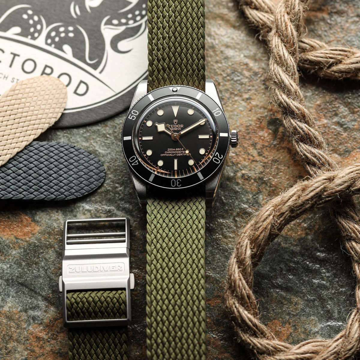 ADDITIONAL - OctoPod Perlon Nylon Watch Strap - Army Green 8 ADDITIONAL - OctoPod Perlon Nylon Watch Strap - Army Green - Image 6