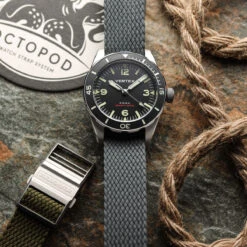 ADDITIONAL - OctoPod Perlon Nylon Watch Strap - Slate 19 ADDITIONAL - OctoPod Perlon Nylon Watch Strap - Slate -Zuludiver Watch Straps Store ZUL ACT OP P GY LS Vertex