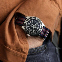 1973 British Military Watch Strap: APEX - Admiral Bond -Zuludiver Watch Straps Store ZUL HKS N809 OM VC24 BL RD GY Breitling SuperOcean WS