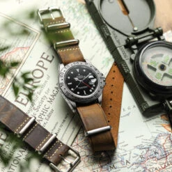 1973 British Military Watch Strap: OXFORD - Chestnut -Zuludiver Watch Straps Store ZUL HKS NATO CH LEATHER Rolex Explorer II cc75e4b5 5ac5 4bb2 a7de e4afedf12df4
