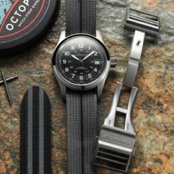 ADDITIONAL - HydraRib OctoPod Watch Strap - Poseidon -Zuludiver Watch Straps Store ZUL HKS OP02 R40 GY BK LS Hamilton 5