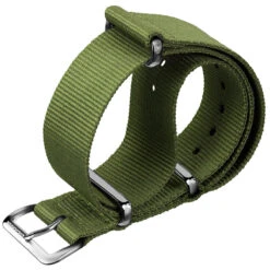 1973 British Military Watch Strap: CADET - Army Green, Polished -Zuludiver Watch Straps Store ZUL HYI 141 GREEN Snail WBG Polished 02d7d0a8 37b6 4b79 a79d 19df3cdeeb1e