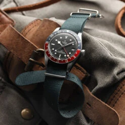 1973 British Military Watch Strap: CADET - Admiralty Grey, Satin -Zuludiver Watch Straps Store ZUL HYI 141 1003S Ad Grey Polished on Tudor GMT Copy