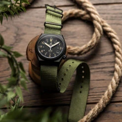1973 British Military Watch Strap: CADET - Army Green, Polished -Zuludiver Watch Straps Store ZUL HYI 141 1003S Green on BOLDR BK 3346025c 1902 481a 9418 ceaeb7eb7ea3