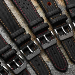 Mayday Navigator Sailcloth Divers Watch Strap - Crimson -Zuludiver Watch Straps Store ZUL HYI A 723RS P268 5 PERF Social Sneak peek 4