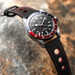 Mayday Anchor Sailcloth Divers Watch Strap - Crimson -Zuludiver Watch Straps Store ZUL HYI A 723RS P268 5 RALLY BK RD 20 Mayday Anchor Sailcloth Tudor GMT