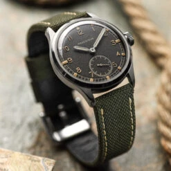 Cordura® Sailcloth Watch Strap - Carbon Black -Zuludiver Watch Straps Store ZUL HYI B 1ETS.KJB COR 08 GN YW on Preasidus