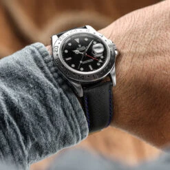 Mayday Regatta Sailcloth Divers Watch Strap - Oceanic -Zuludiver Watch Straps Store ZUL HYI TP A 1140SX P268 5 Blueon Rolex Explorer II