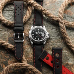 Mayday Regatta Sailcloth Divers Watch Strap - Crimson -Zuludiver Watch Straps Store ZUL HYI TP A 1140SX P268 5 Red on Rolex Explorer II 1 e8376c75 3ba5 4443 8bc4 6ffaded701c5