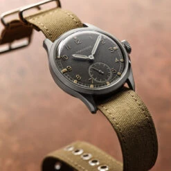 1973 British Military Watch Strap: WARRIOR CANVAS - Charcoal -Zuludiver Watch Straps Store ZUL JUE CAN with rivets Sand on Praesidus 8770493a d1a6 4523 87ee 87a886eff168