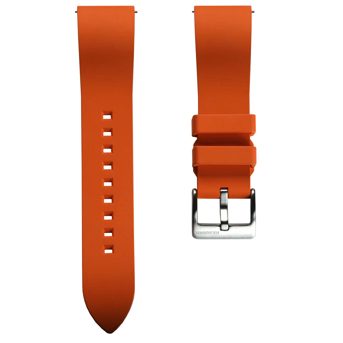 Zennor Rubber Waterproof Watch Strap - Sunset Orange 3 Zennor Rubber Waterproof Watch Strap - Sunset Orange