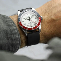 Zennor Rubber Waterproof Watch Strap - Abyss Black -Zuludiver Watch Straps Store ZUL JUE JL FRS001 Zennor BK Tudor GMT WS