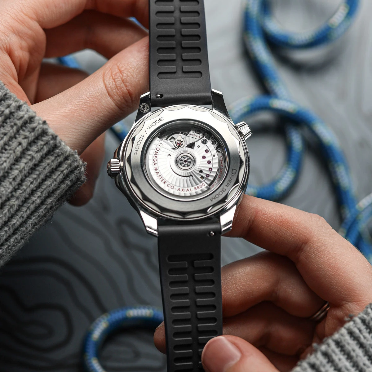 Zennor Rubber Waterproof Watch Strap - Ocean Blue 11 Zennor Rubber Waterproof Watch Strap - Ocean Blue - Image 9