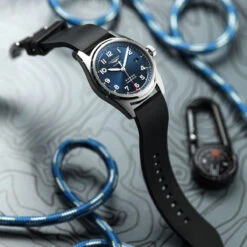 Zennor Rubber Waterproof Watch Strap - Ocean Blue 19 Zennor Rubber Waterproof Watch Strap - Ocean Blue -Zuludiver Watch Straps Store ZUL JUE JL FRS001 Zennor Blue Longines Spirit LS