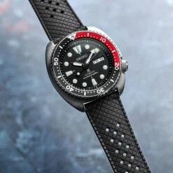 Tropical Ocean FKM Fluoro Rubber Watch Strap - Blue -Zuludiver Watch Straps Store ZUL JUE JL RWB047 BK SSB Seiko Turtle SRP779K1Square 1