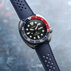 Tropical Ocean FKM Fluoro Rubber Watch Strap - Black 24 Tropical Ocean FKM Fluoro Rubber Watch Strap - Black -Zuludiver Watch Straps Store ZUL JUE JL RWB047 BL SSB Seiko Turtle SRP779K1Square